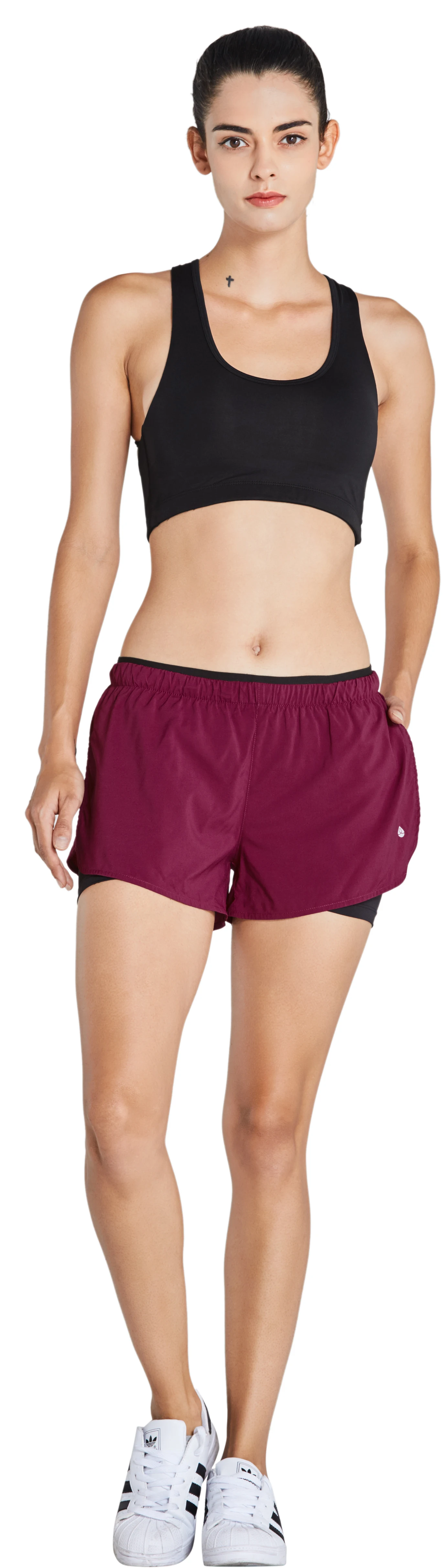 
OEM Wholesale Cheap Breathable Fitness Apparel Quick Dry Womens 2 In 1 Running Gym Yoga Shorts 