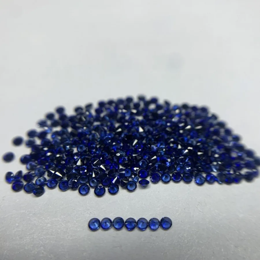 2mm Natural sapphire blue stone melee brilliant blue top quality raw rough dark medium light color price per carat