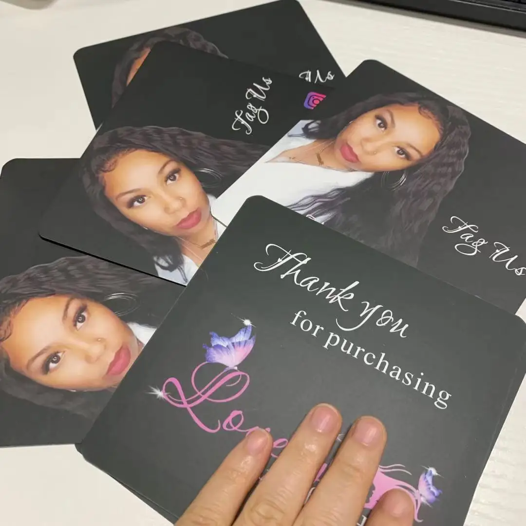 free design logo High Quality paper greeting card custom with postcard Thank you