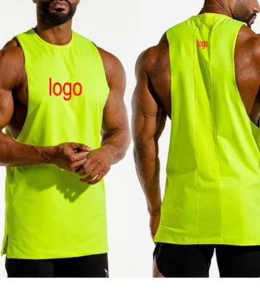 YX Gym sports fitness breathable comfortable trend sleeveless t-shirt mesh webbing basketball summer mens vest t wholesale