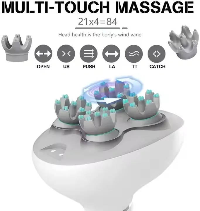 Anti Hair Loss Waterproof Smart Heads Massage Machine Hair Electric Vibrating Scalp Head Massager