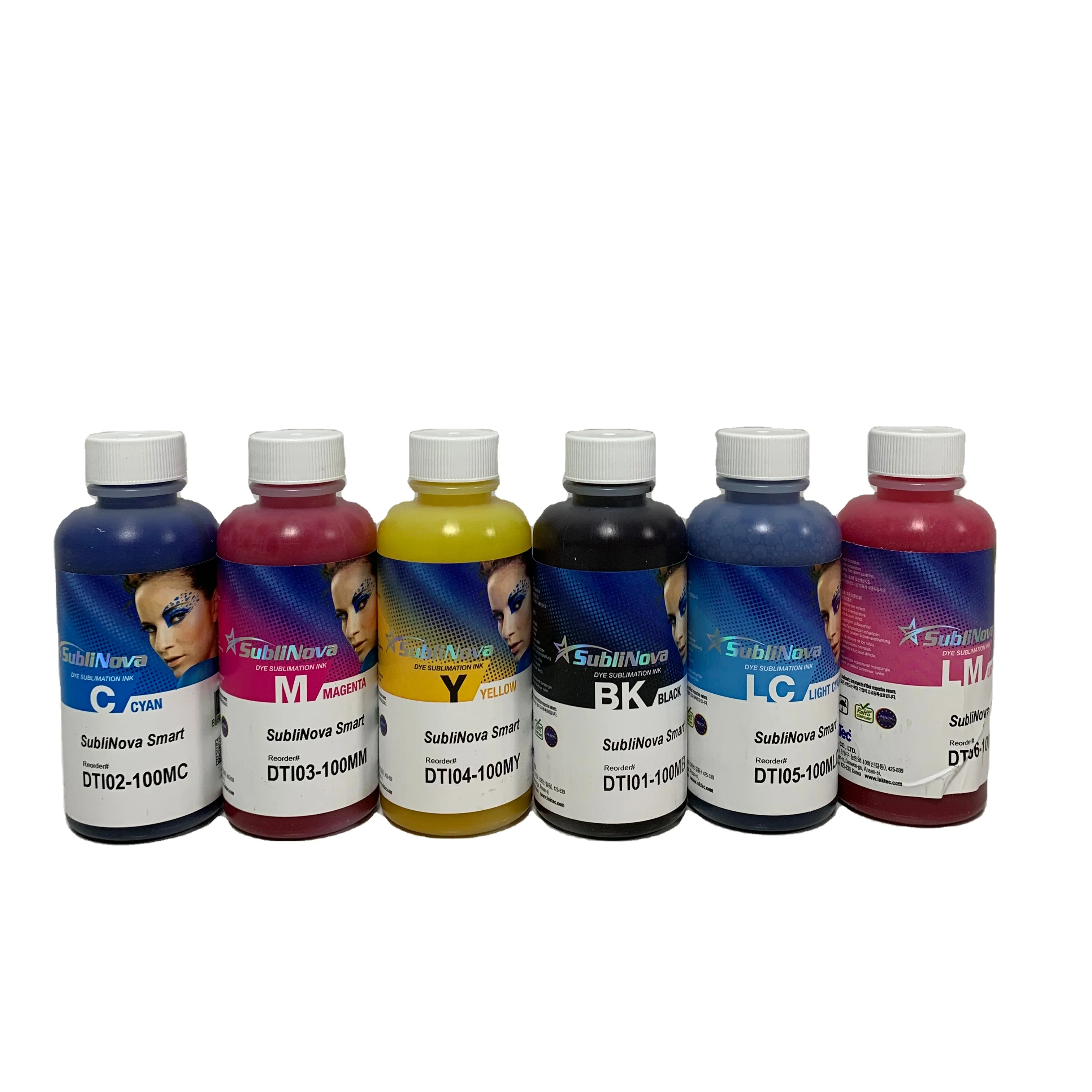 100ml 6 color inktec dti smart dye sublimation ink sublinova for Epson l1300 l130 l805 1430 1390