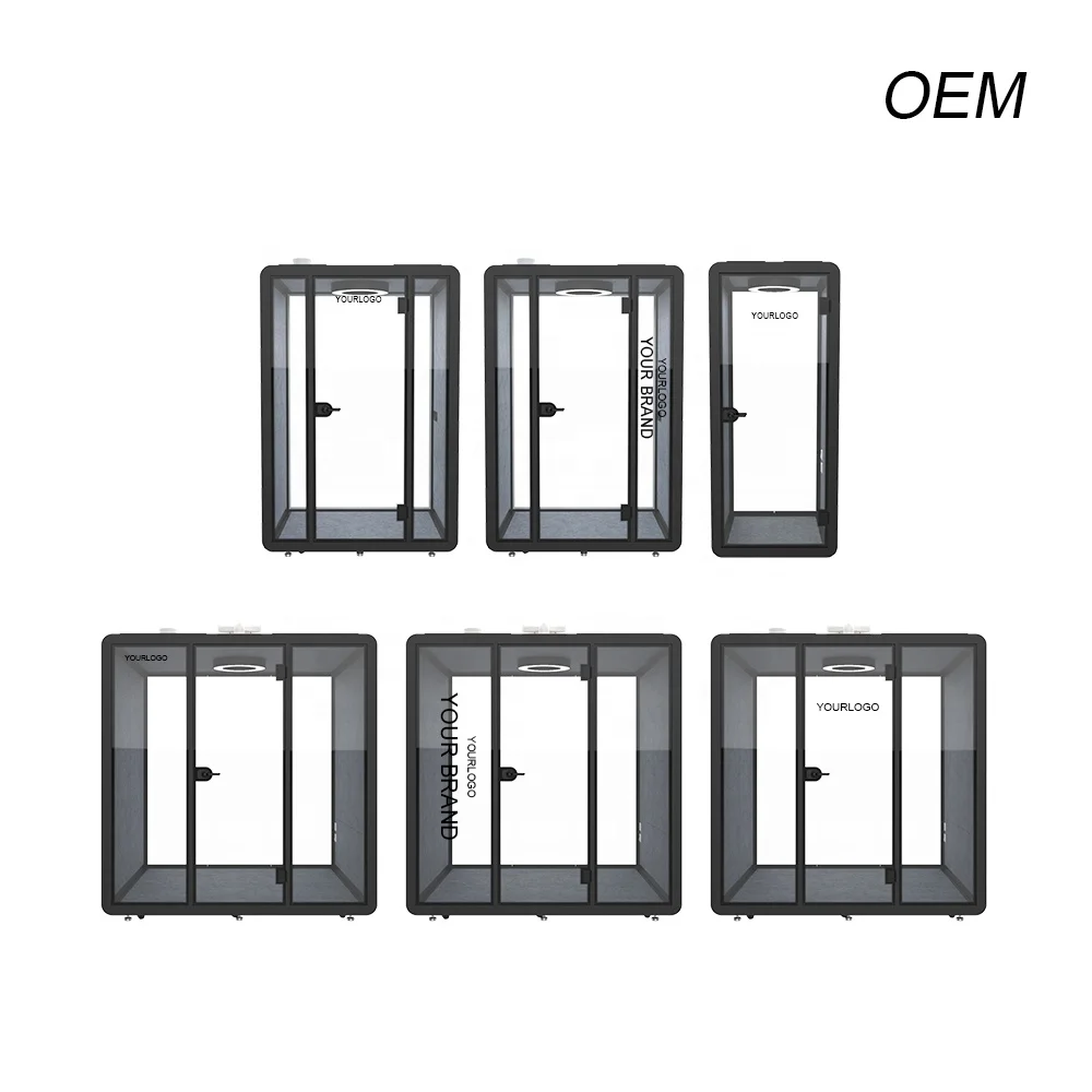 Fashion steel frame cube working pod aluminum booth frame make-up booth sell and use 2 in 1 factory customized