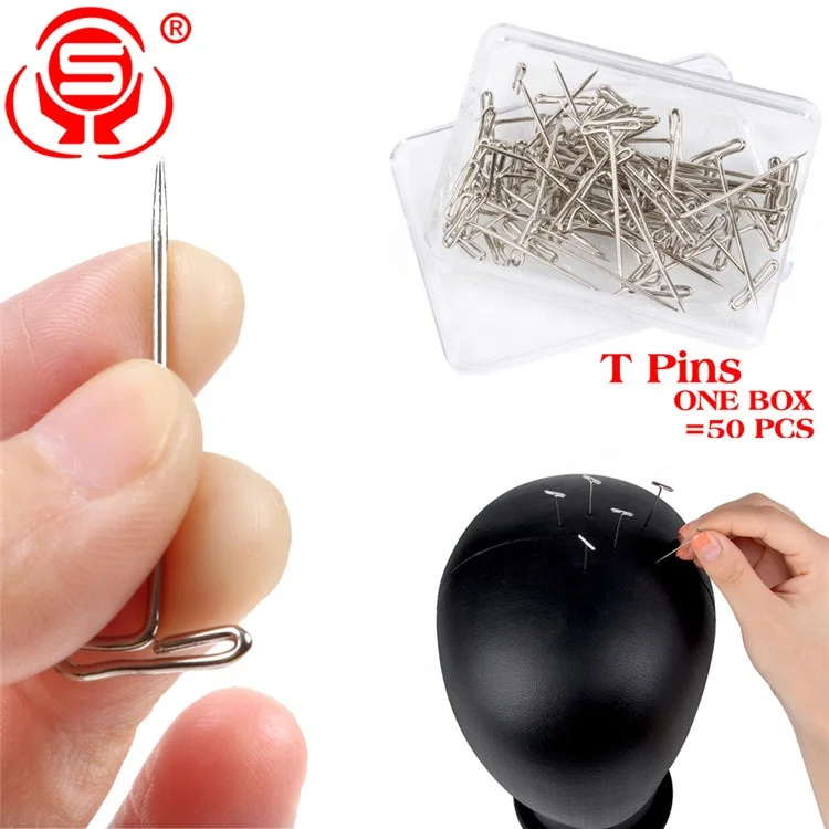 
Wholesale 100pcs packed Silver Steel Tpins for Wigs 