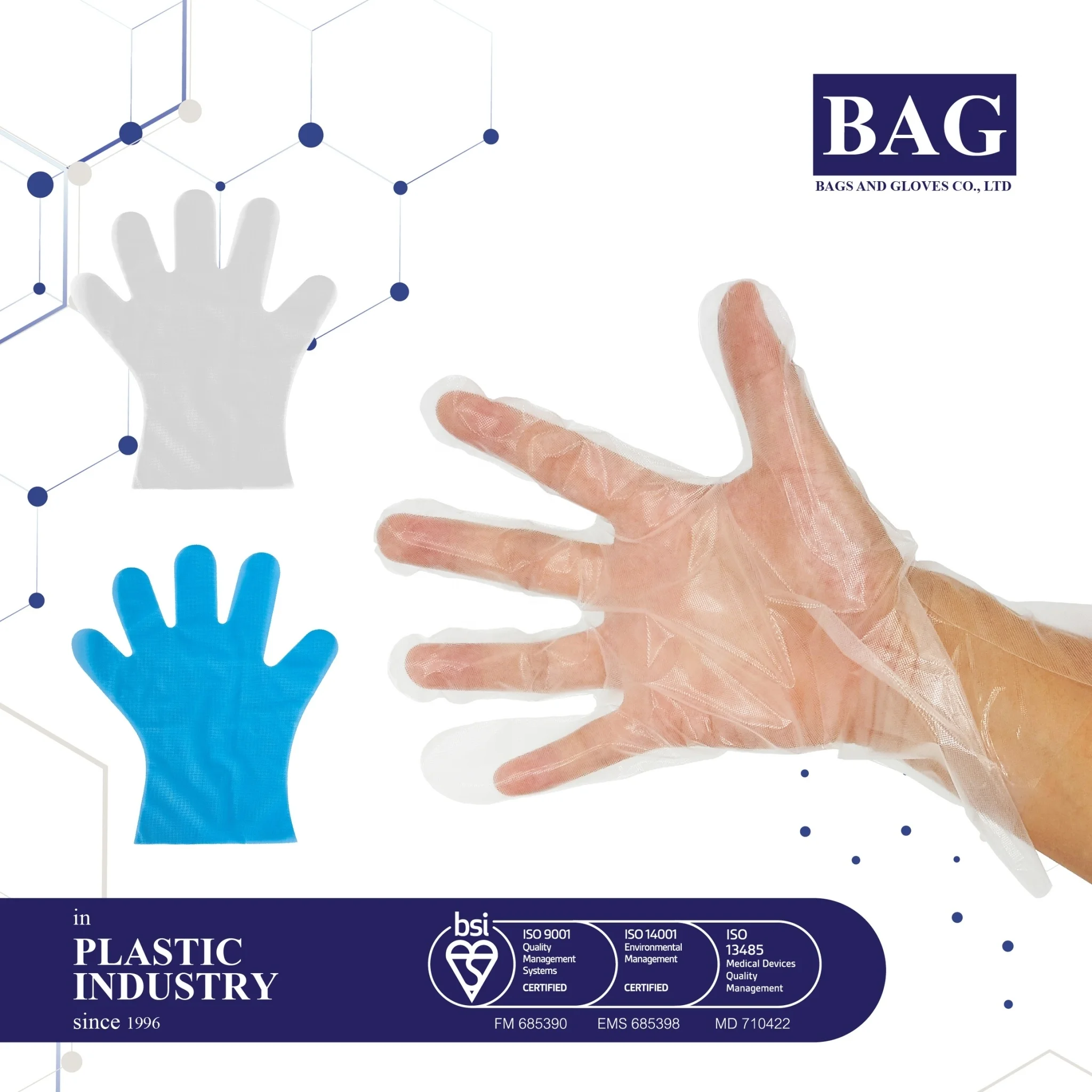 Cheap Clear Food grade CPE disposable gloves