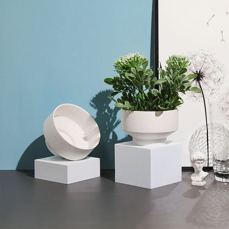 Садовые принадлежности уникальный современный цветочный горшок керамический белый для растений