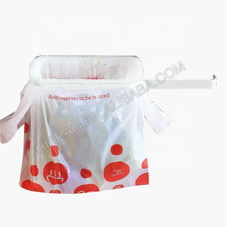 Garbage Bag Holder Kitchen Cabinet Door Hanging Trash Can Storage Trash Bag Holder