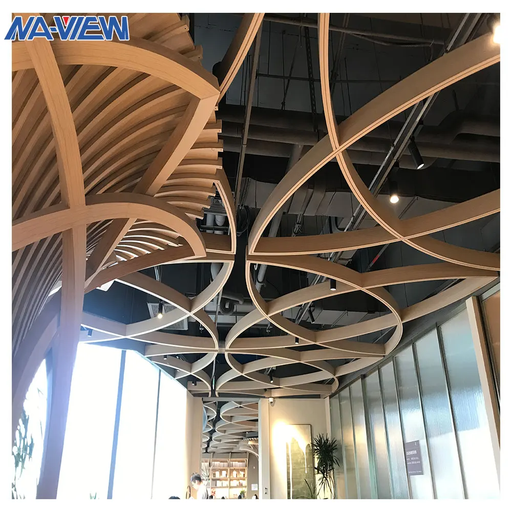 Indoor Decorative Popular Design Aluminum U-shape Ceiling Title  Metal Suspended Profile Ceiling Panel