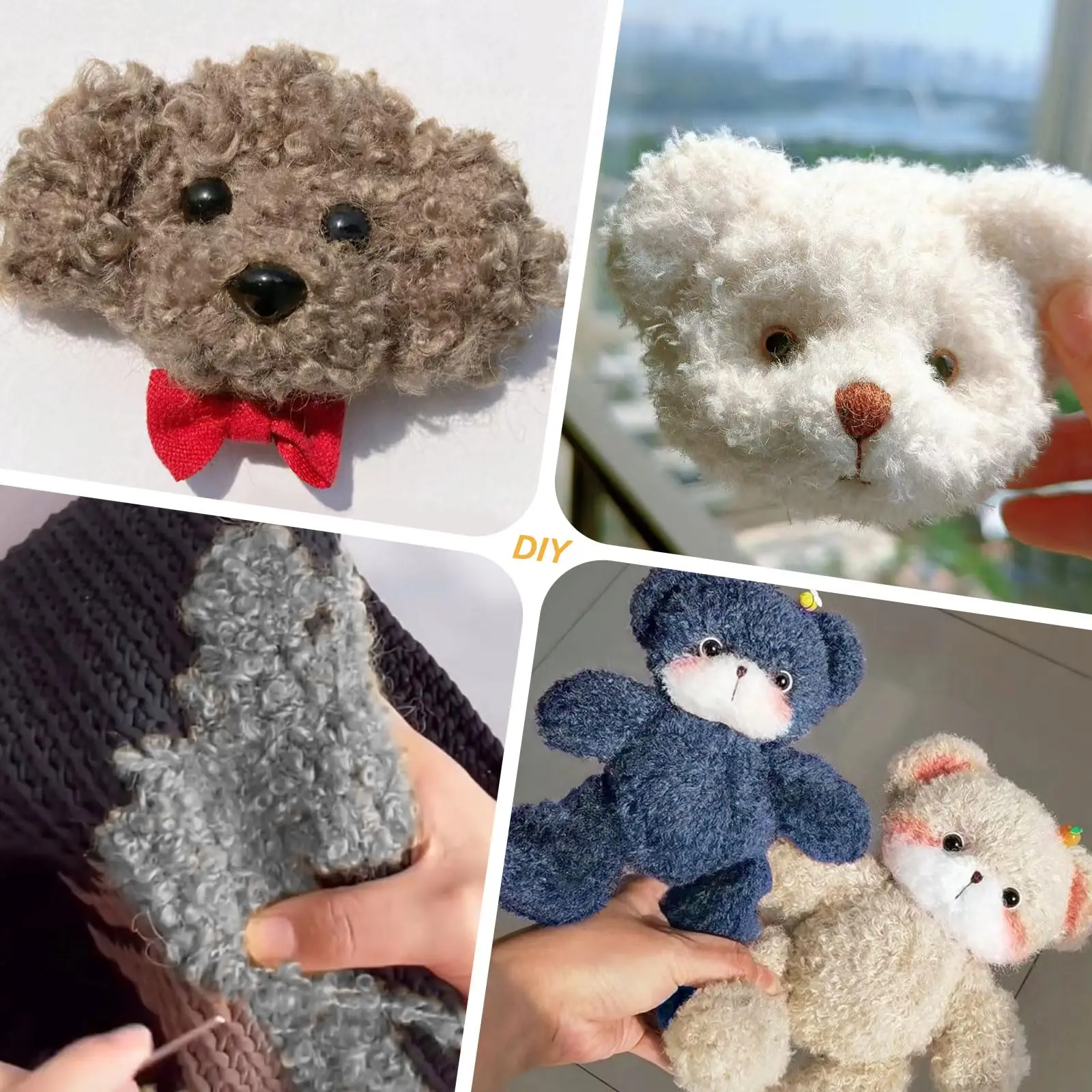 Charmkey Best price 100g 100% Polyester Fancy Feather Fluffy Teddy Yarn for Hand Knitting