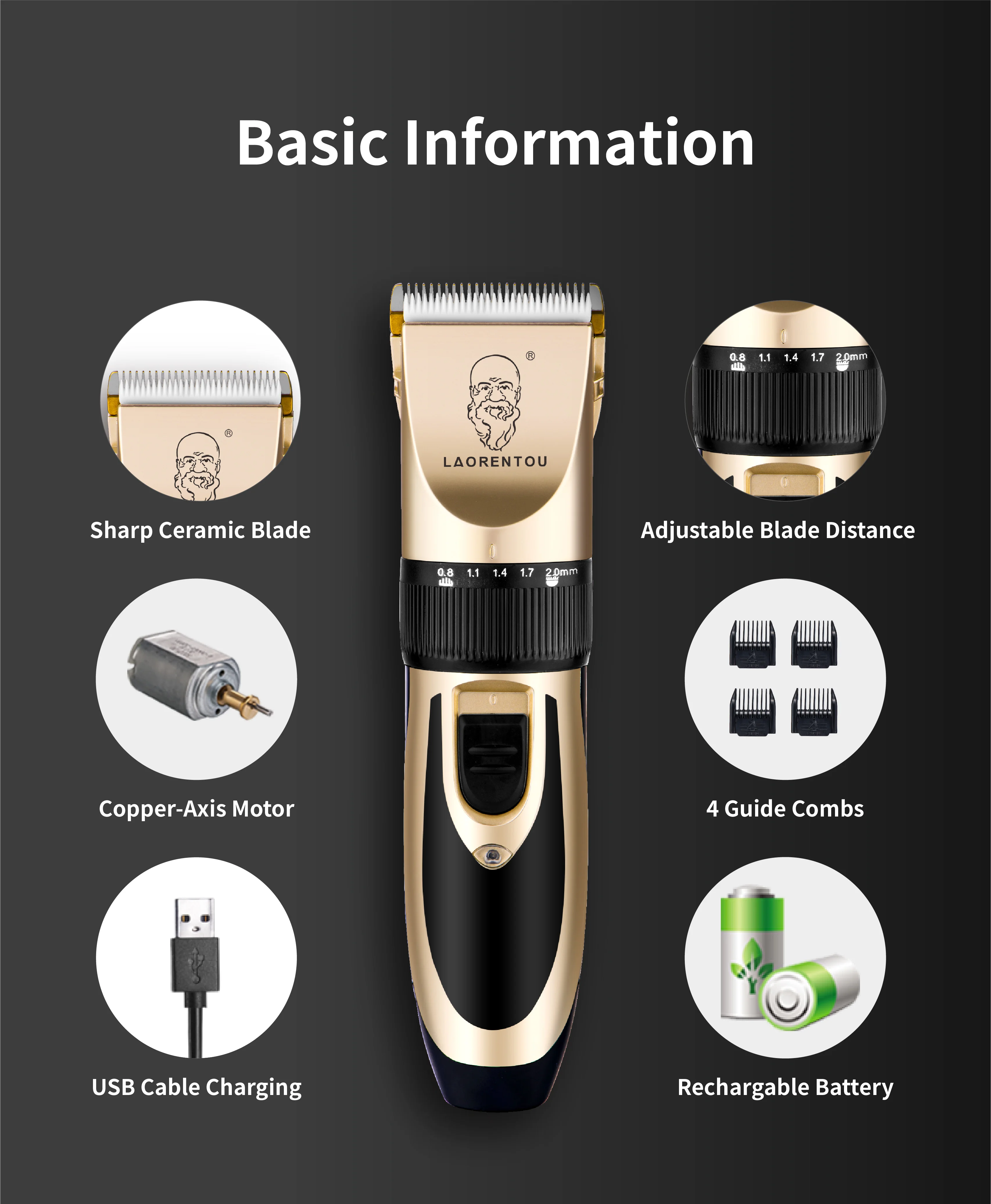 2022 новый стиль Высококачественная Мужская Беспроводная портативная прочная и перезаряжаемая профессиональная машинка для стрижки волос и триммер для дома