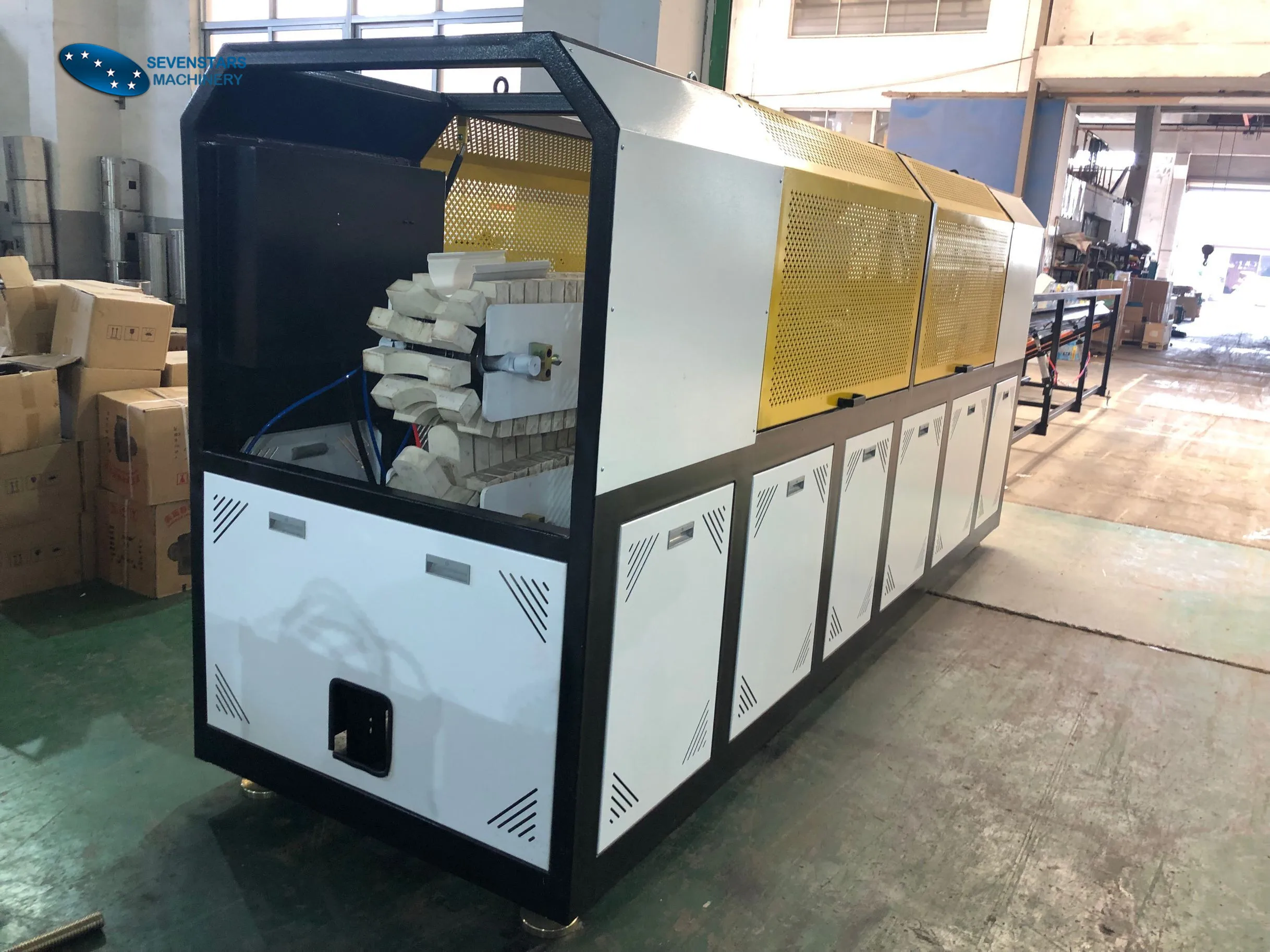 plastic pipe belt hauling off machine plastic ceiling panel tractor machine price