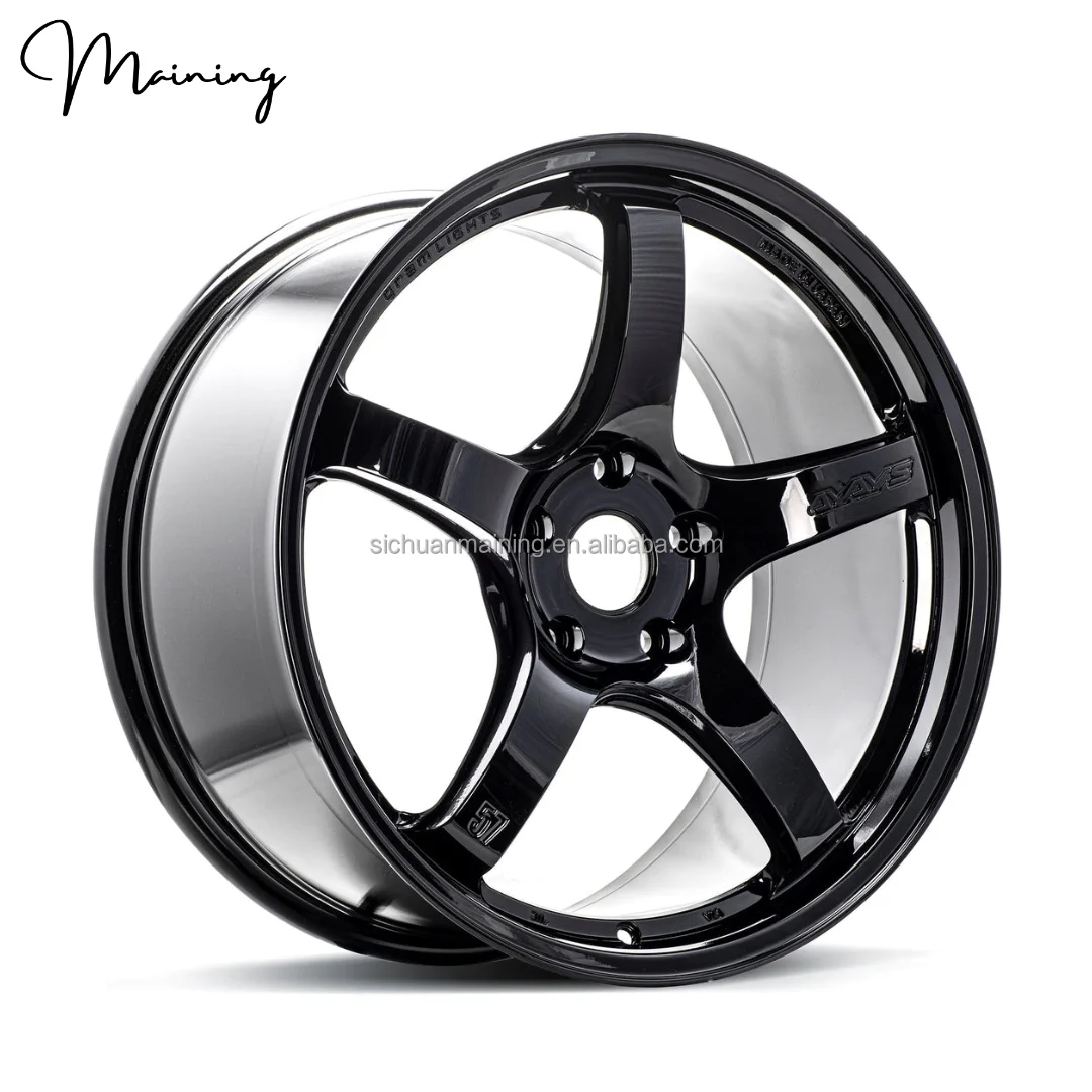 5x100 5x112 5x114.3 15 16 17 18 19 20 Inch Gloss Black Forged Sport Rim TE37 Saga Gram Lights 57CR High Performance Track Wheels