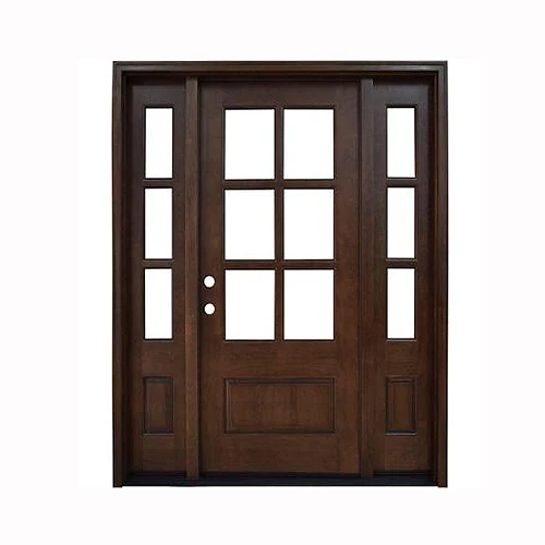 cheap french mahogany natural wood double front doors arched wood entry doors with glass