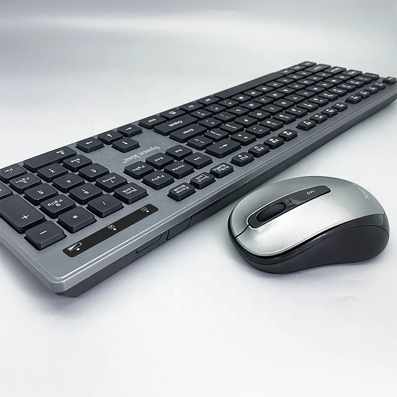 2022 New Office home computer  latest  2.4 G Wireless chocolate mute soft touch flat keys keyboard and mouse combo KMSW-112