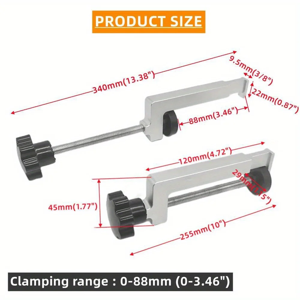 Table Clamp Universal Fence / T-Slot / Table Saw Guide Rail Clamps -  Fixed Clamp for Workbench Hardware and Woodworking Tools