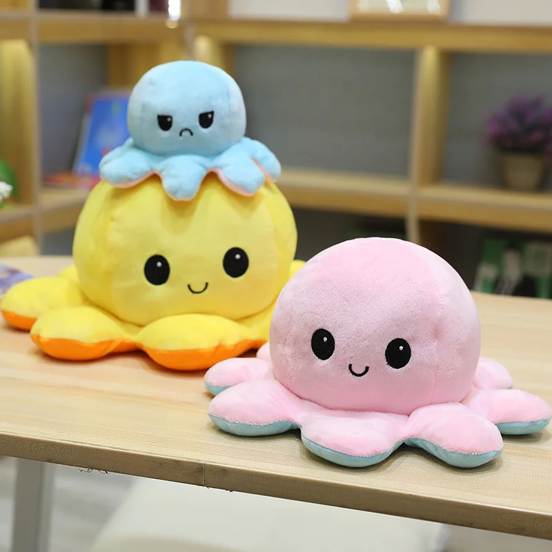 
2021 Amazon Top Sale Reversible Plushie Toys Double-Sided Flip Reversible Stuffed Animals Doll Octopus Among Us Soft Toy Plush 