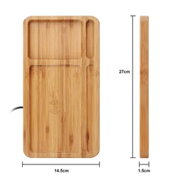 Popular Products 15W Custom Wood Wireless Transmitter 10W Fast Bamboo Gift Wireless Charger
