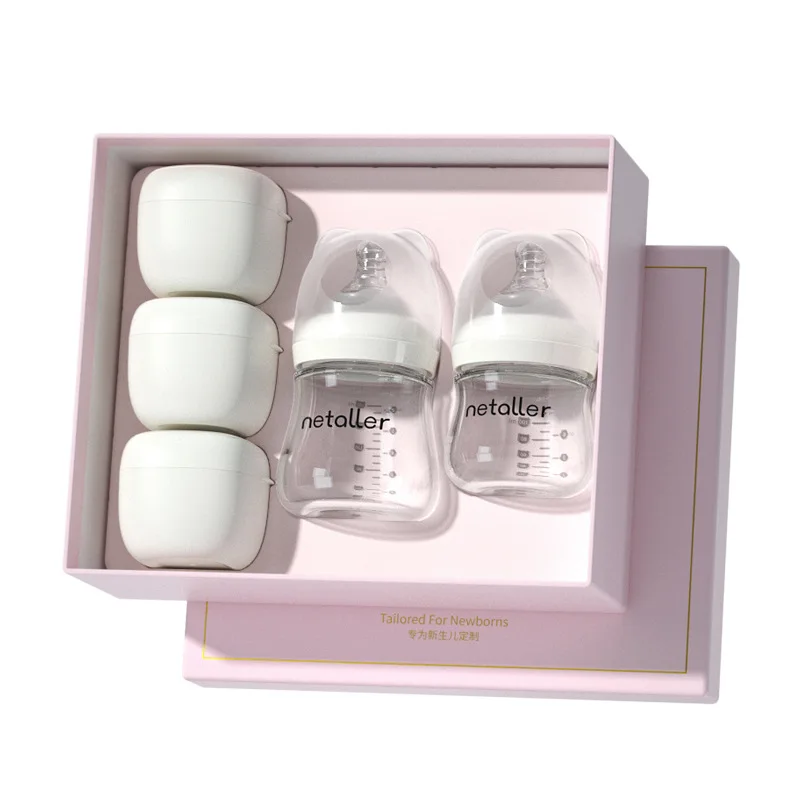 100ml/180ml Wide Feeding Baby Bottle Milk Baby Bottle Glass Baby Bottle Wholesale