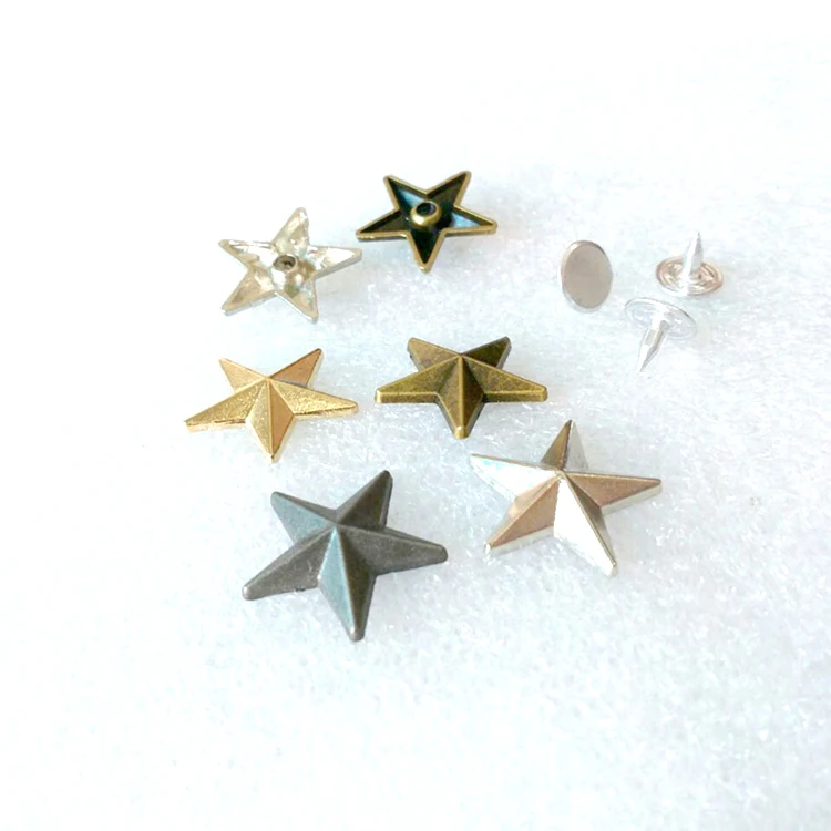 DIY 20mm zinc alloy metal rivets star jeans button with alum nail