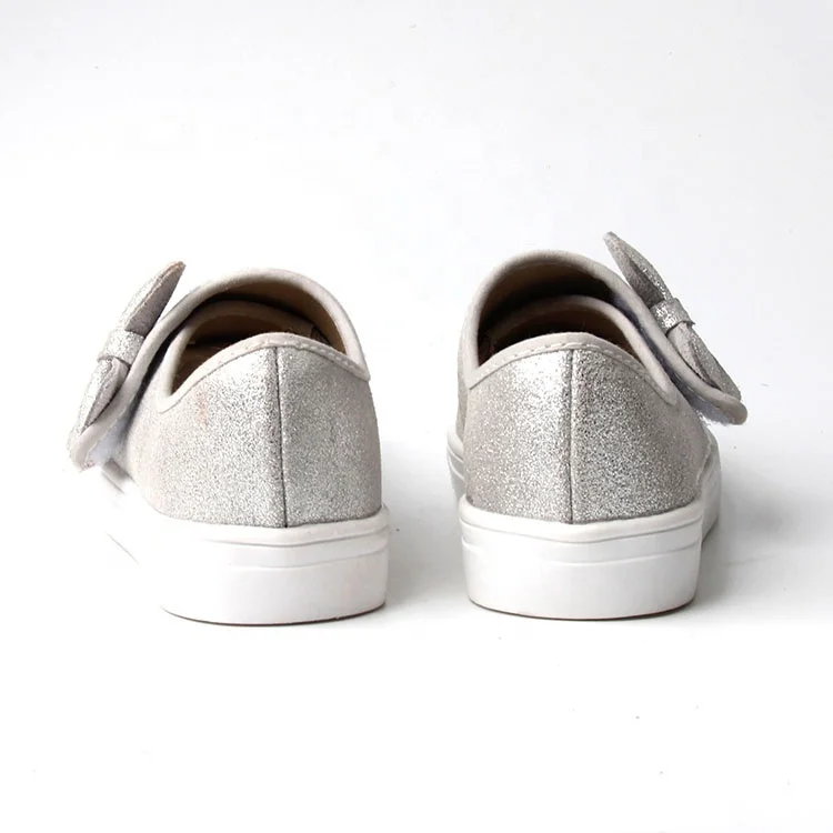 2021 Latest Bow Baby Girls Dress Shoes Rubber Sole Leather Sparkling Kid Mary Jane Shoes