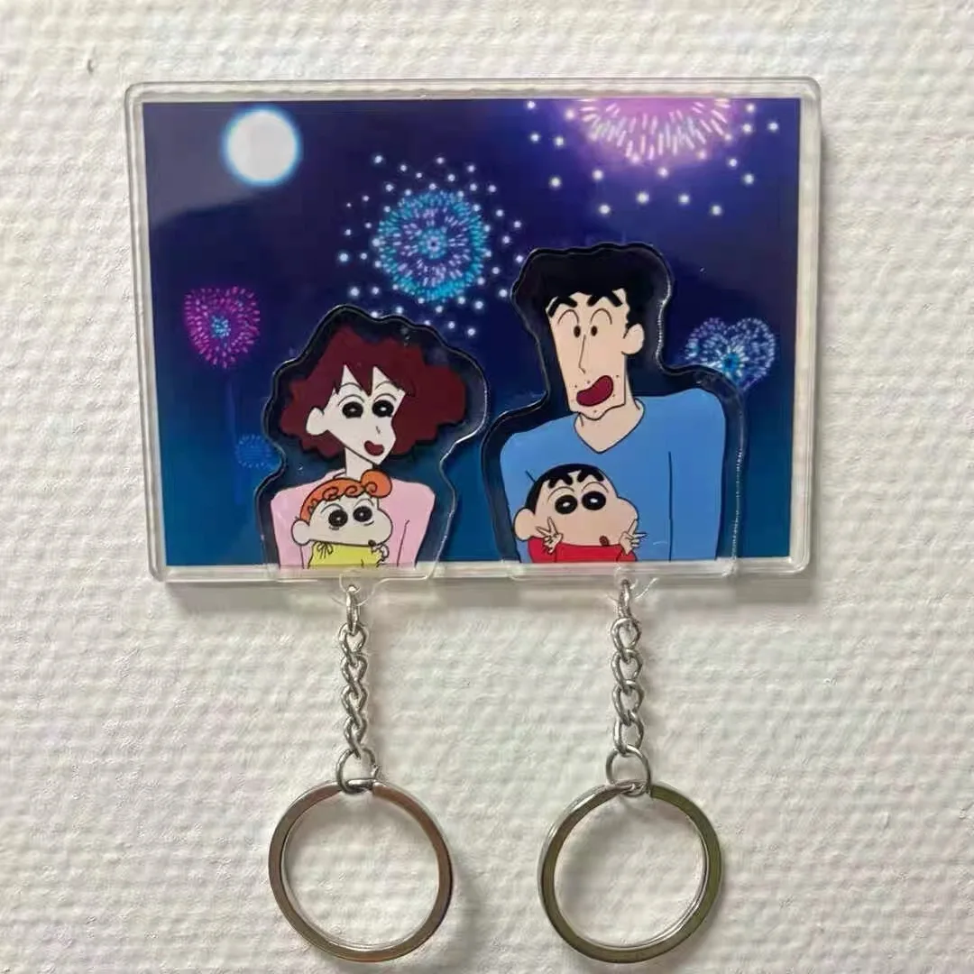 Hot Sell Couple Key Holder Wall Prevent Loss Key Pendant Lover Key Chain Home Decor Refrigerator Sticker Storage Decor For Gifts