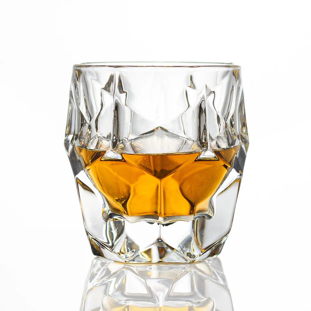NOVARE Factory Wholesale 300 ml Heave Base Diamond Whisky Glass Fashioned Rock Glass/Whiskey glasses/Water Glass Cup