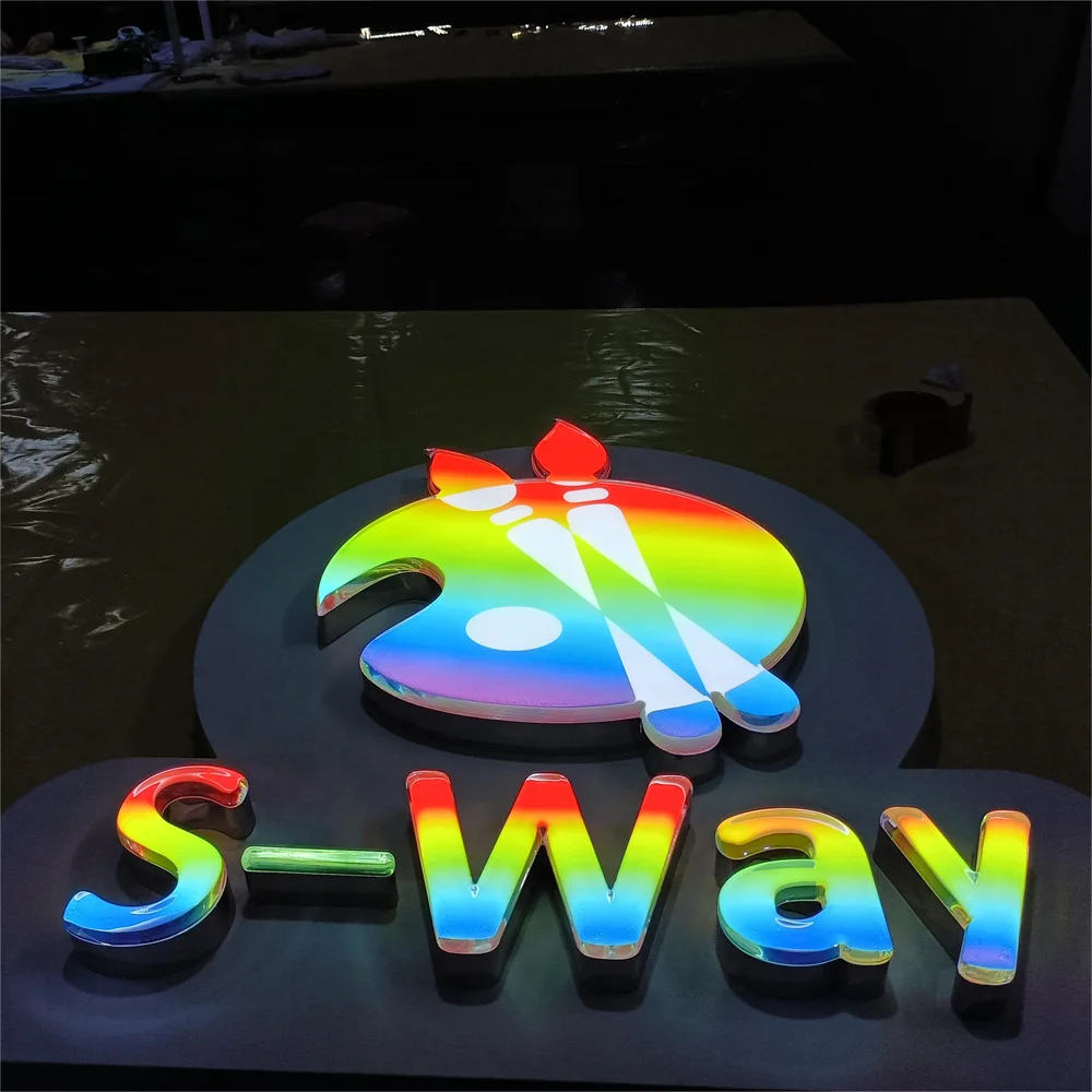 Hot Sale Free-Custom-Design 3D Metal Signs Metal Letters Business Signs Wall 3D Logo Custom