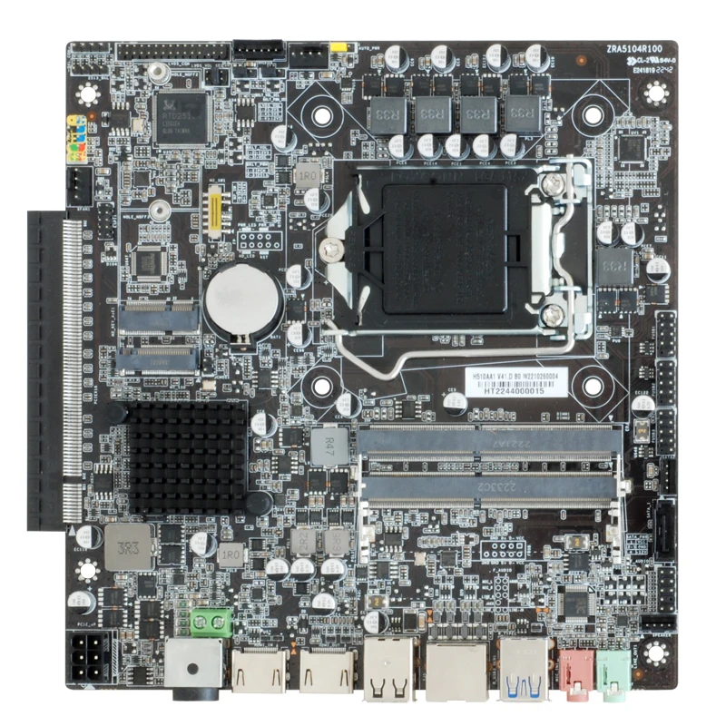 ESONIC H510 Motherboard Side Pcie 16X Solt LGA1200 MINI ITX Support 10th/11th Gen Core Processors