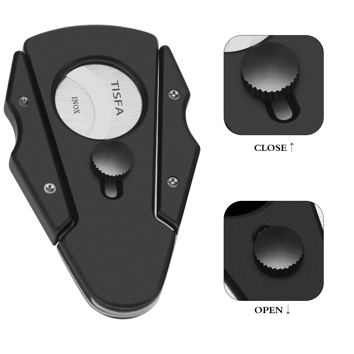 XiFei Wholesale Custom Logo Double Blades Sharp Stainless Steel Guillotine Cigar Cutter