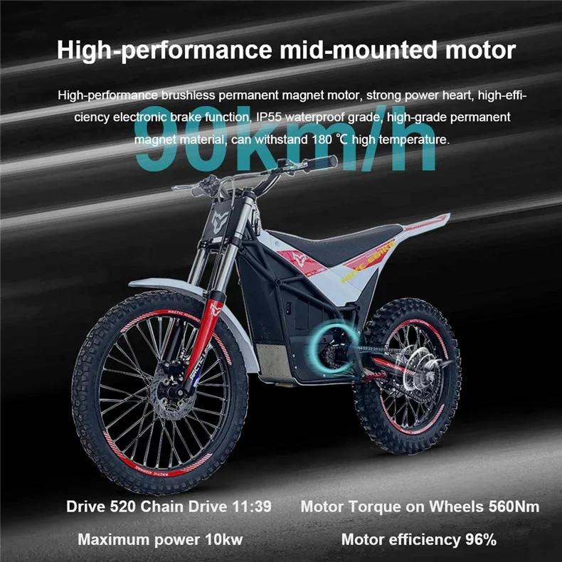 20KW 27HP Arctric Leopard racing dirt bike 60ah off road E XT 800 electric motorcycle 72V