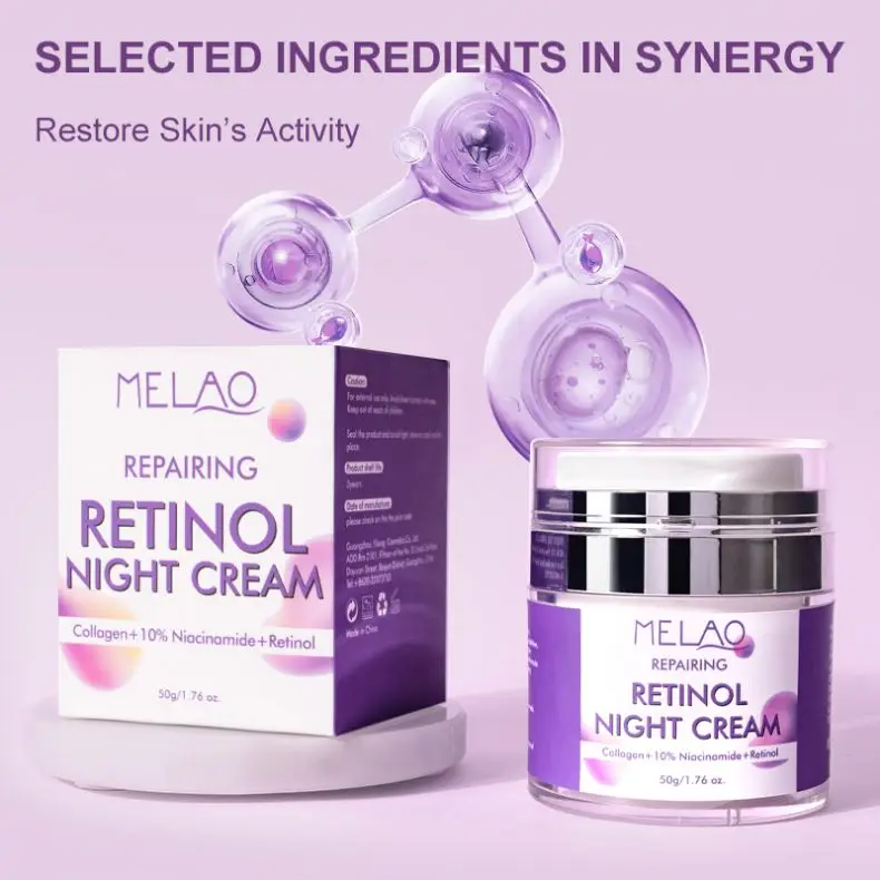 OEM/ODM MELAO Retinol усовершенствованный увлажняющий крем для лица тела и рук антивозрастной отбеливающий кожи Ниацинамид ретинол