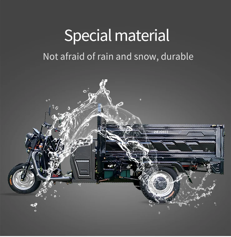 60V 1000W Three Wheels Cargo Electric Tricycle Bike With 45AH Battery For Adults