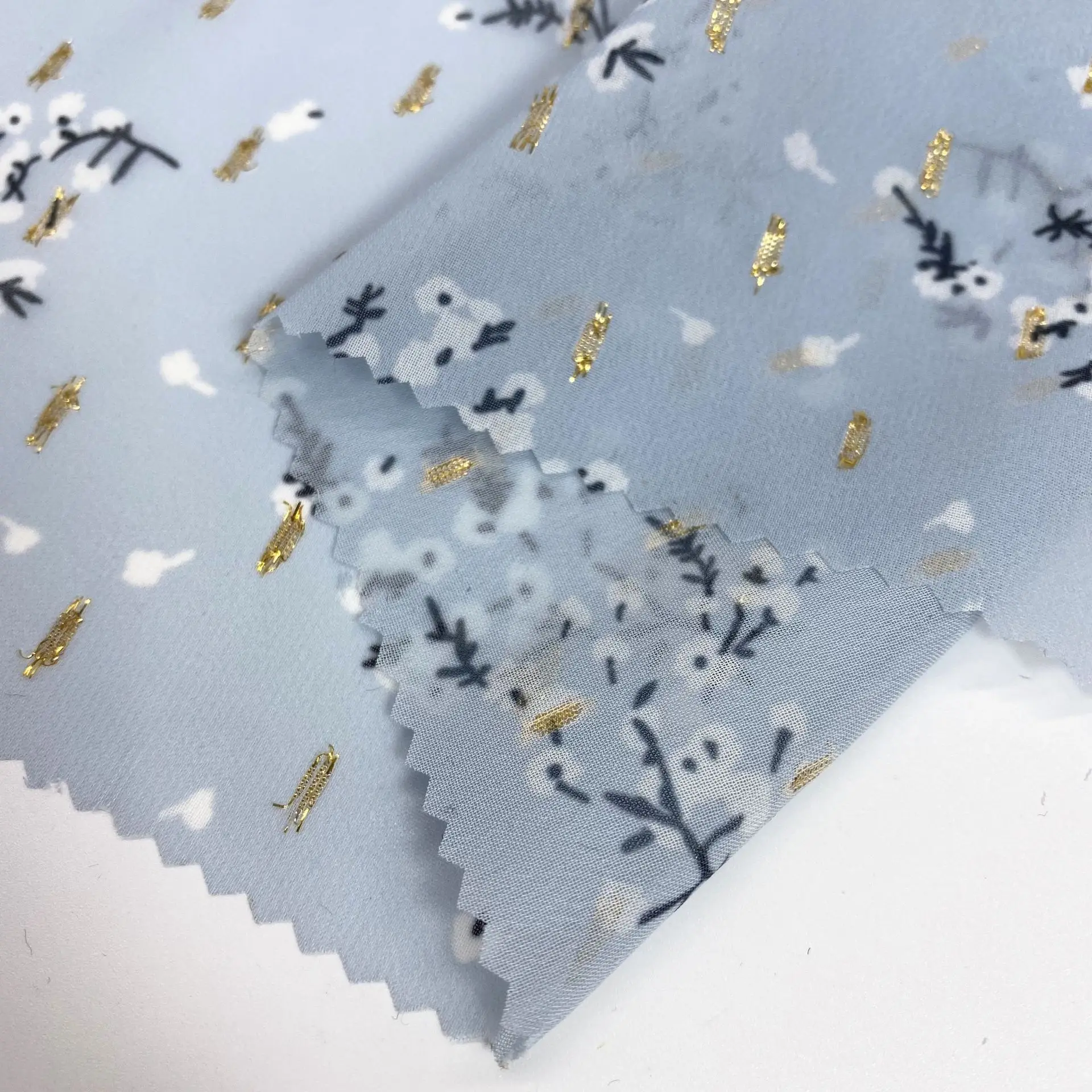 New High Quality 100% Polyester Digital Printing Fabric Small Fresh for Dresses Directly in Stock