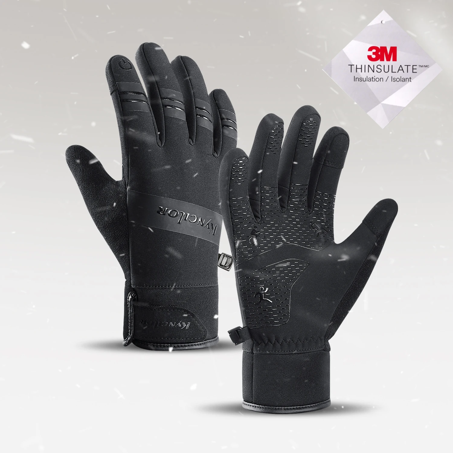 3M Thinsulate Waterproof Winter Gloves Men Women Thicken Touchscreen Cold Weather Ski Gloves Warm Cycling Sports Thermal Gloves