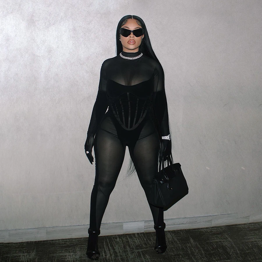 sexy women clothing club wear one piece lady sexy jumpsuits ladies jumpsuits mesh jumpsuit