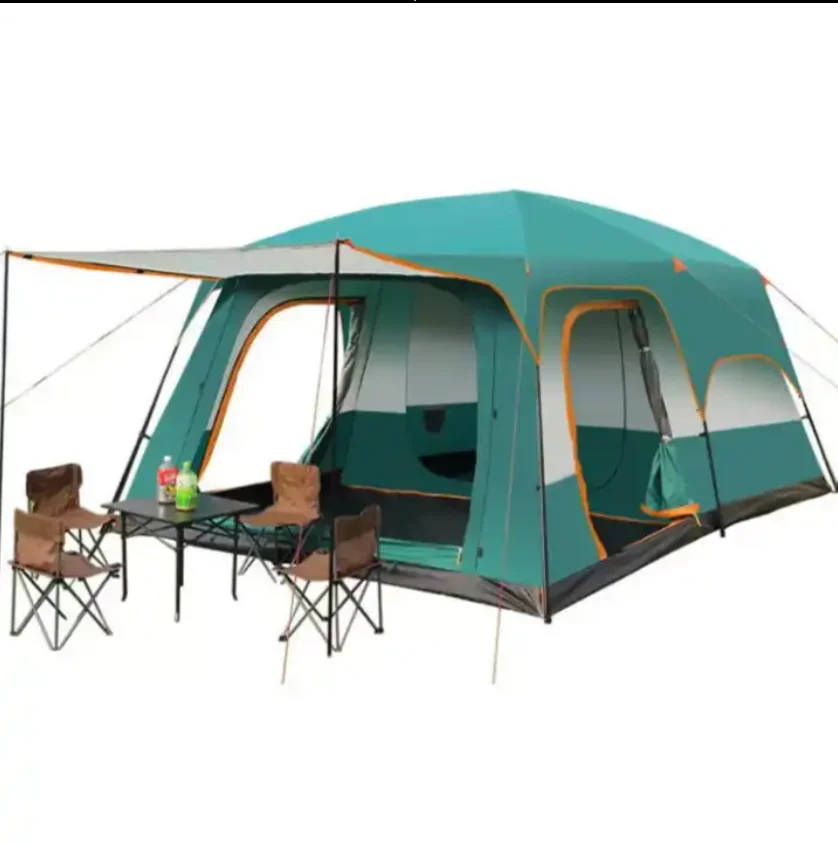 6-12 Person Large Luxury Outdoor Waterproof Canvas Tent for Family Camping