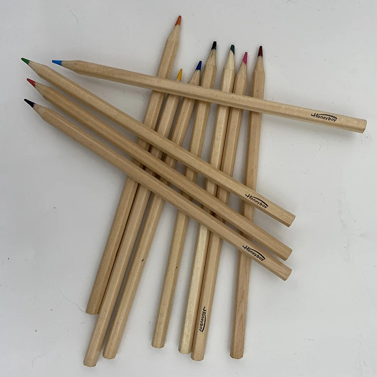 Free Samples wholesale 7 inches custom logo drawing natural color pencil for children and art