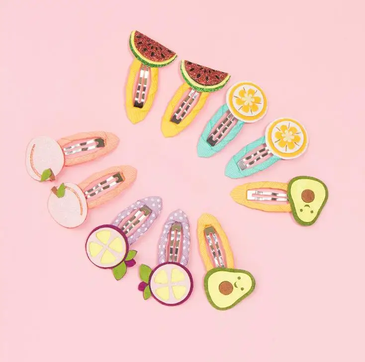 
Kids Cute Animal Fruit Printed Pattern Snap Hairpin, Fashion Design Hair for Kids Girls Teens Pets Clips 