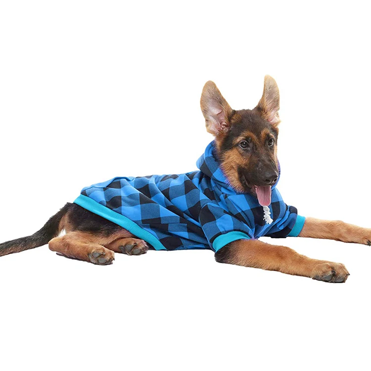 Fashion big pet coat plaid cotton winter dog clothes cloth