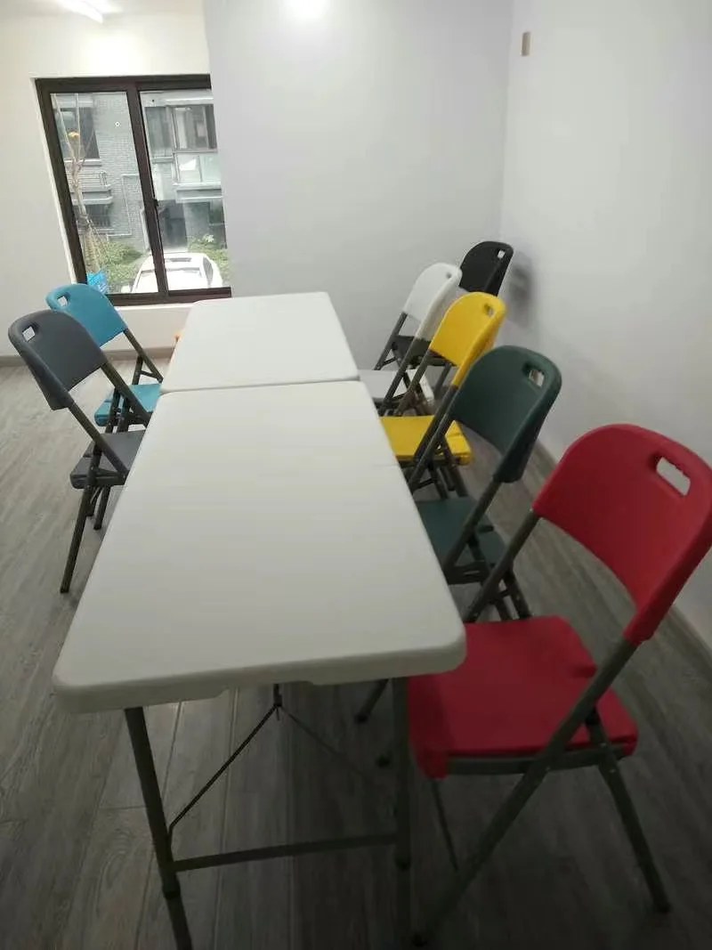 Outdoor 6ft72 inch granite white portable long HDPE plastic folding table