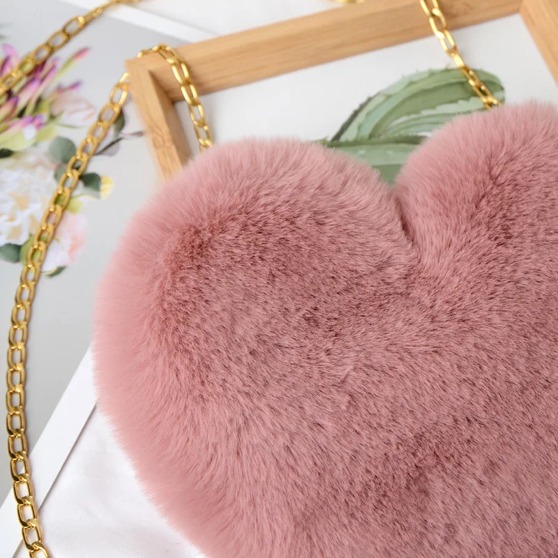 
Best selling top quality best price fur bag plush bag love faux fur bag 
