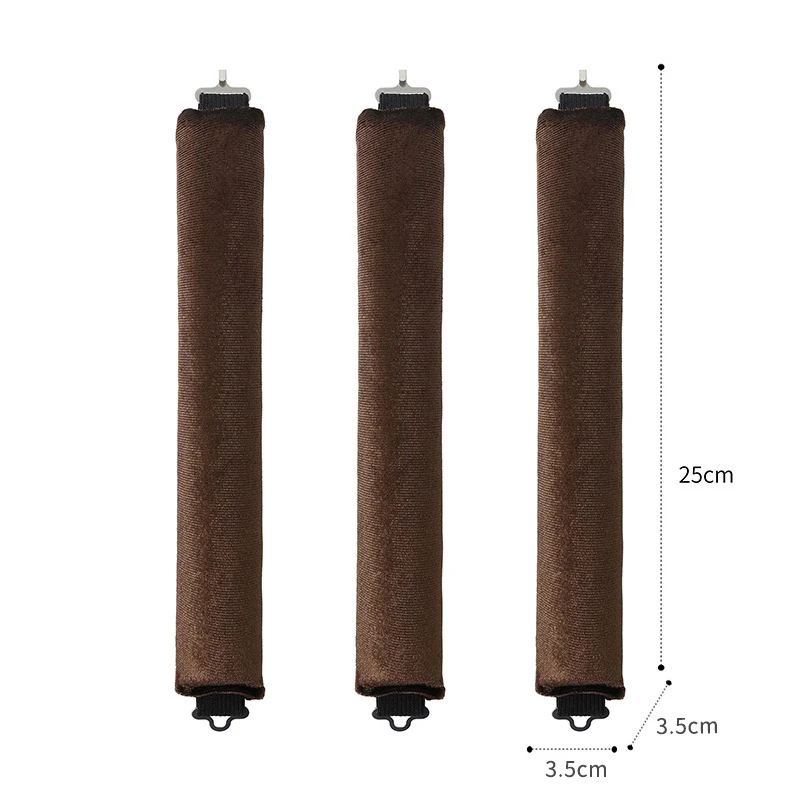 Custom 8 Colors Brown Rods Soft Sleeping Overnight Blowout Rods Curls Heatless Hair Curler With Headband Wrap For All Hair Types