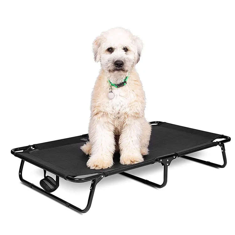 Folding Dog Cots Metal Frame Elevted Dog Bed Camping Opp Bag Solid Bed Accessories Hand Wash Bed Mats 120-150kgs 500pcs