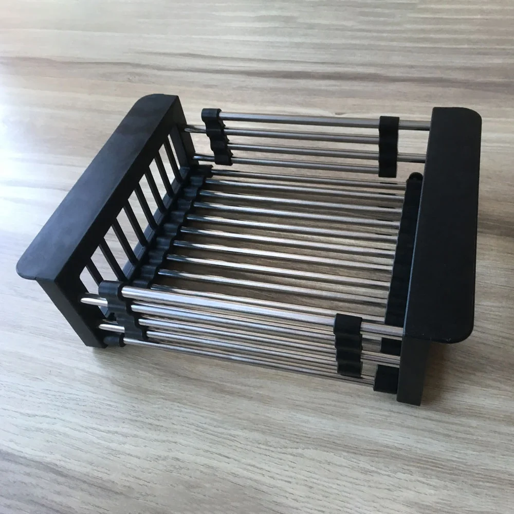 Высококачественный расширяемый стальной дуршлаг для кухонной раковины, дуршлаг