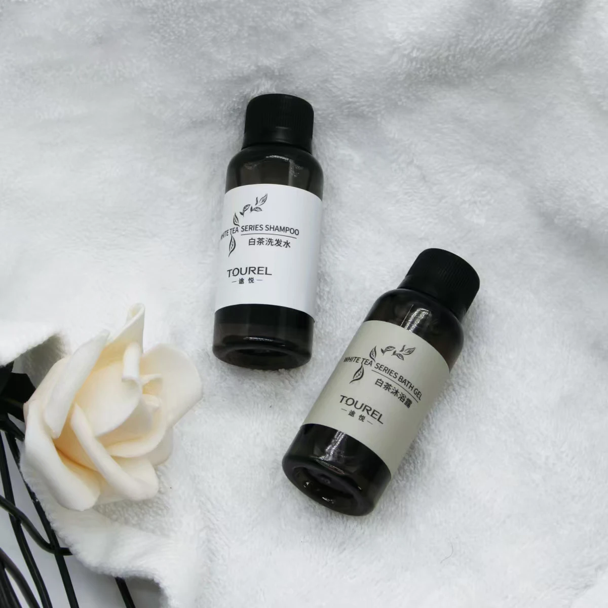 Oem-hotel-amenities G type bottle hotel amenities samples kemasan kertas kraf utk amenities hotel