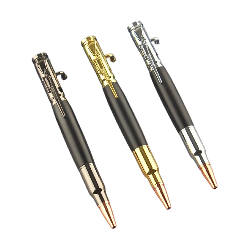 Factory Custom Gift Bolt Action Metal Brass Bullet Gun Pen For Souvenir
