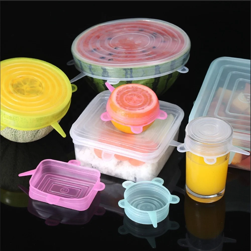 BPA Free  Silicone Food  Reusable Bowl Covers Universal food silicone cover  Silicone Stretch Lids