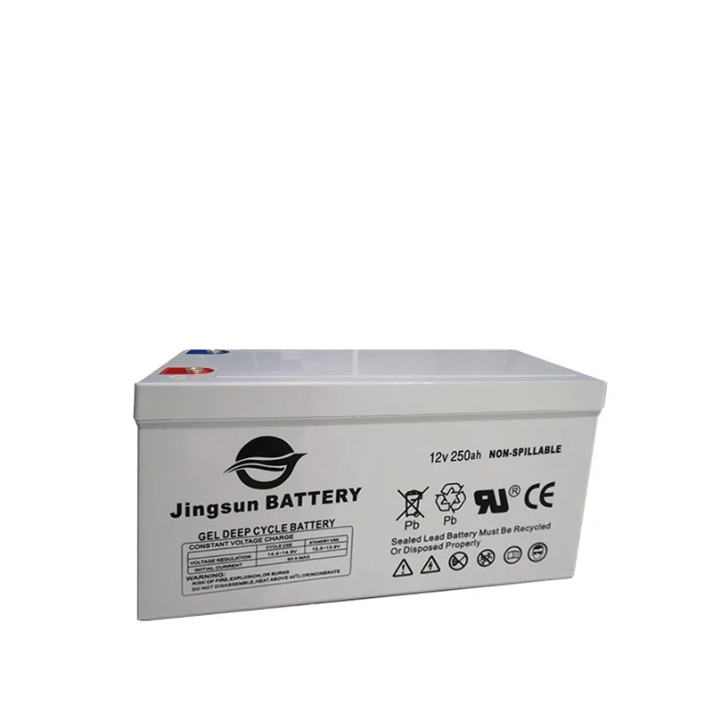 Jingsun Chinese manufacturer 12v 250ah gel battery best price 1500 cycles 6 cells gel battery for electric power systems