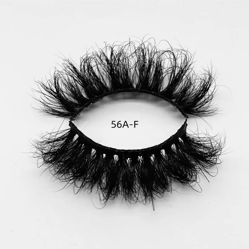 Wholesale Vendor Factory Price 25mm Fluffy Mink Eyelashes d Curl Lashes Real Lash Strips