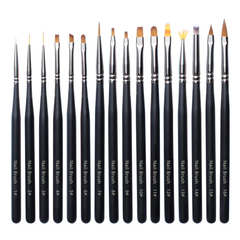 2022 Free Sample Synthetic Kolinsky UV Gel Polish Nail Art Brushes Set Crystal Drawing 3D Acrylic Nail Art Painting Brush Set